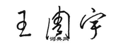 骆恒光王周宇草书个性签名怎么写