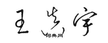 骆恒光王真宇草书个性签名怎么写