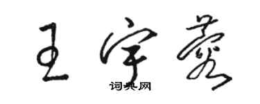 骆恒光王宇蓉草书个性签名怎么写