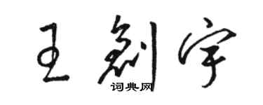 骆恒光王创宇草书个性签名怎么写