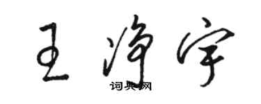 骆恒光王净宇草书个性签名怎么写