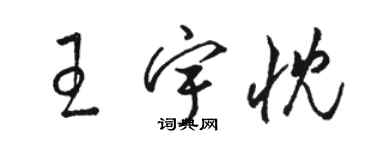 骆恒光王宇忱草书个性签名怎么写