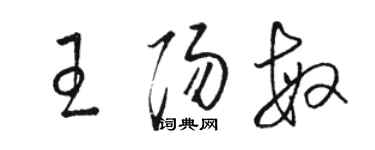 骆恒光王阳敏草书个性签名怎么写