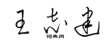 骆恒光王志建草书个性签名怎么写