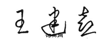 骆恒光王建喜草书个性签名怎么写