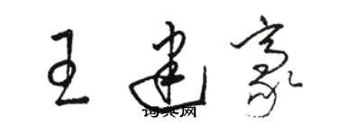 骆恒光王建豪草书个性签名怎么写