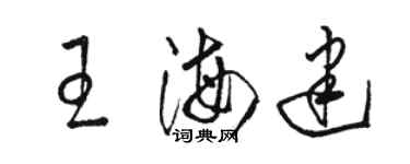 骆恒光王海建草书个性签名怎么写