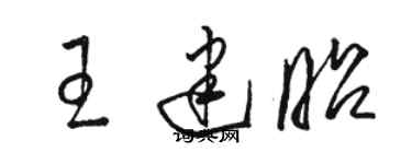 骆恒光王建昭草书个性签名怎么写