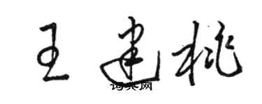 骆恒光王建桃草书个性签名怎么写
