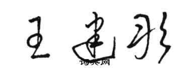 骆恒光王建彤草书个性签名怎么写