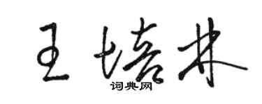 骆恒光王培林草书个性签名怎么写
