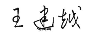 骆恒光王建越草书个性签名怎么写