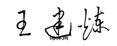 骆恒光王建炼草书个性签名怎么写