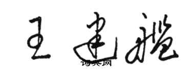 骆恒光王建舰草书个性签名怎么写