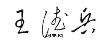 骆恒光王德兵草书个性签名怎么写