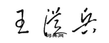 骆恒光王从兵草书个性签名怎么写