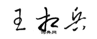 骆恒光王相兵草书个性签名怎么写