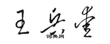 骆恒光王兵爱草书个性签名怎么写
