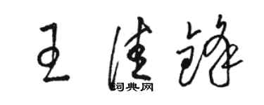 骆恒光王佳锋草书个性签名怎么写