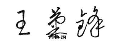 骆恒光王菊锋草书个性签名怎么写