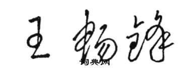 骆恒光王畅锋草书个性签名怎么写