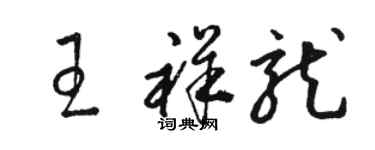 骆恒光王祥龙草书个性签名怎么写