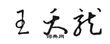 骆恒光王夭龙草书个性签名怎么写