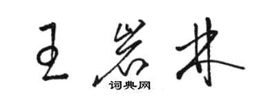 骆恒光王岩林草书个性签名怎么写
