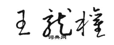 骆恒光王龙权草书个性签名怎么写