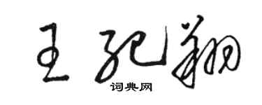 骆恒光王纪翔草书个性签名怎么写