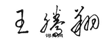 骆恒光王腾翔草书个性签名怎么写