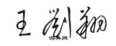骆恒光王刘翔草书个性签名怎么写