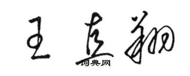 骆恒光王直翔草书个性签名怎么写