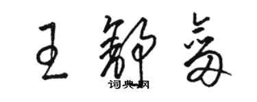 骆恒光王舒剑草书个性签名怎么写