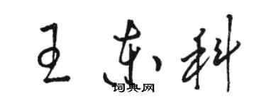 骆恒光王东科草书个性签名怎么写