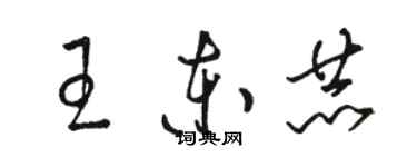 骆恒光王东赫草书个性签名怎么写