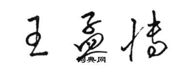骆恒光王孟博草书个性签名怎么写