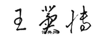 骆恒光王冀博草书个性签名怎么写