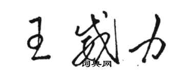 骆恒光王威力草书个性签名怎么写