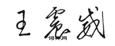 骆恒光王震威草书个性签名怎么写