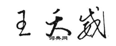 骆恒光王夭威草书个性签名怎么写