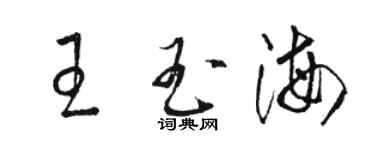 骆恒光王玉海草书个性签名怎么写