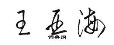 骆恒光王亚海草书个性签名怎么写