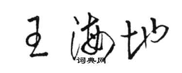 骆恒光王海地草书个性签名怎么写