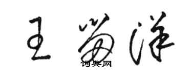 骆恒光王留洋草书个性签名怎么写