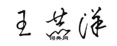 骆恒光王赫洋草书个性签名怎么写
