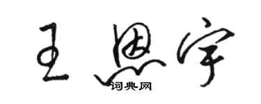 骆恒光王恩宇草书个性签名怎么写