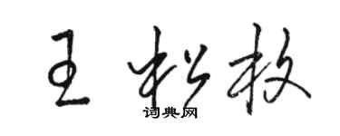 骆恒光王松枚草书个性签名怎么写