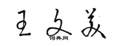 骆恒光王文美草书个性签名怎么写