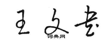 骆恒光王文书草书个性签名怎么写